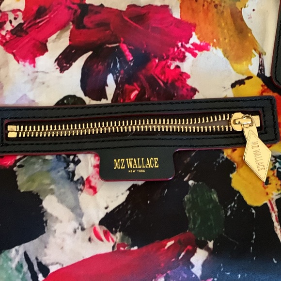 MZ Wallace Tote Bag Spring Floral Nylon Large Crossbody Strap extra small bag - Picture 4 of 11